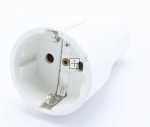 Bachmann Coupler / Connector - Protective Contact Coupling, White, Suitable For Cables With 3g0.75 - 1.0 - 1.5 Mm²