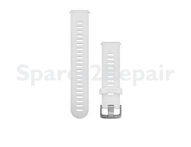 Garmin Wristbands For Smartwatch - 010-11251-1p Garmin Replacement Wristband 20mm Silicone White-stainless Steel Buckle