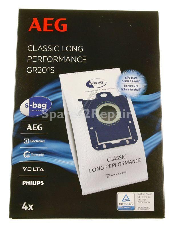 Vacuum Cleaner Bags - Gr201s 9001684746 Vacuum Cleaner Bags Classic Long Performance 4 Pcs [Electrolux Aeg]