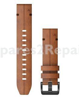 Garmin Wristbands For Smartwatch - 010-12863-05 Garmin Replacement Wristband Quickfit 22mm Leather Brown-slate Gray