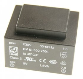 Hahn Ei30 Printtrafos With 1 Output - 9v-200ma Printtrafo 230v Ei30 1,8va