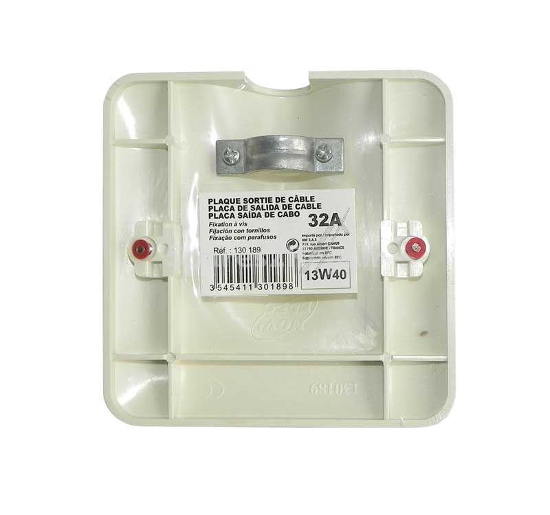 Inotech Flap - Plaque Sortie De CÂble 32 A 100 X 100 Mm + Serre CÂble