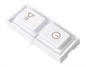 Power Button - C00645169 488000645169 Button On-off S-p White Fc [Whirlpool Indesit]