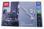 One For All Monitor Holder - Dm4220 Monitor Halterung Solid Suitable For Dual White