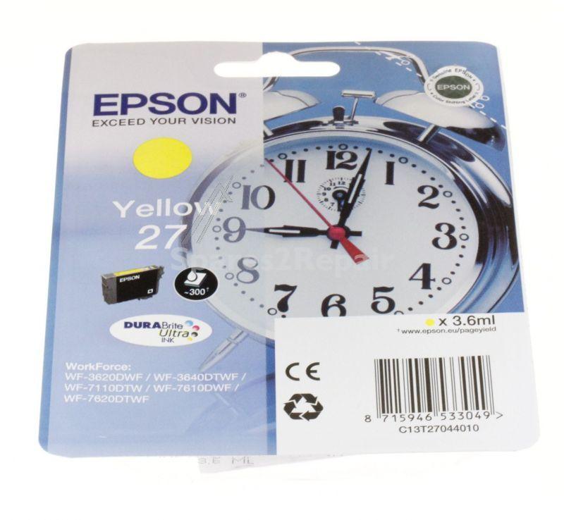 Epson Cartridge - 27 C13t27044010 Ink Cartridge Yellow 3 6ml