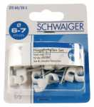 Schwaiger Cable Clamp - Nagelschellen: 6 - 7mm-20er Set Weiss - ZIS60/20S532