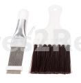 Compatible Dust Brush - Fin Comb Cleaning Set With Metal Comb And Plastic Brush - For Cleaning Heat Exchanger Fins