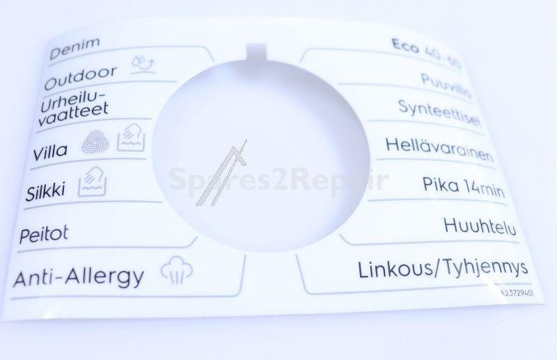 Electrolux Aeg Program Washer Disc - 140196532380 Programme Plate Knob Adhesive