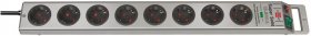 Brennenstuhl Overvoltage Protection Trailing Socket 8-way - Super-solid 13.500a Overvoltage Protection Trailing Socket 8-way, Silver, 2.5m
