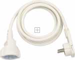 Brennenstuhl Power Supply Cable - Extension Lead - Shuko Plug->socket, 2m, White