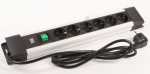 Bachmann 6 Way Socket Outlet Switch - Bm005905 Connectus Power Strip 6-way With Switch 2m Grey