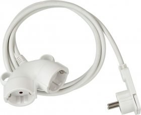 Brennenstuhl Power Supply Cable - 1161820225 Quality Plastic Extension Cable 5m H05vv-f 3g1.5 White With A Flat Plug And Double Coupling