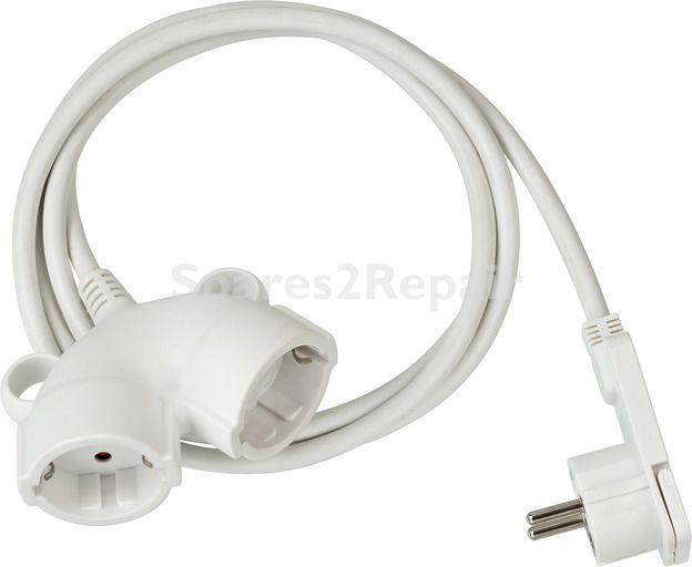 Brennenstuhl Power Supply Cable - 1161820225 Quality Plastic Extension Cable 5m H05vv-f 3g1.5 White With A Flat Plug And Double Coupling