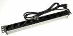 Brennenstuhl Eight-way Trailing Socket - Alu-line Eight-way Trailing Socket, 9x Jack, 2m, No Switch