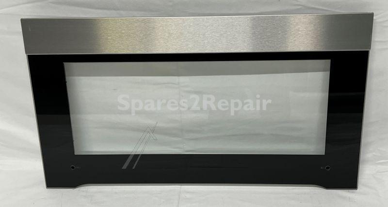 Oven outer Door - 140037378225 Front Glass Black Aeg 594x470m [Electrolux Aeg]