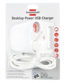 Brennenstuhl Splitter With Switch 2way - Desktop-power Usb-charger Mit 2x Usb-2.0-lader 2100ma 2-fach