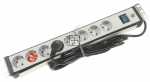 Brennenstuhl 8 Way Socket Outlet Switch - Premium-line Steckdosenleiste FÜr SchaltschrÄnke 8-fach Schwarz-lichtgrau