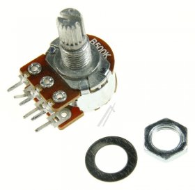Sr Passives Stereo Carbon Pot Log - 500k-0,125w Drehpoti Stereo Logarith Ø=6mm -rohs-konform-