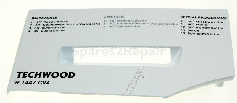 Detergent Dispenser Cover - 42068880 Detergent Drawer Cover Techwood Srgf Lv446212(w 14 [Vestel]
