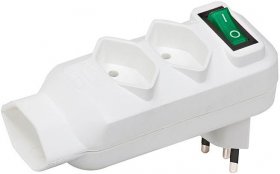 BRENNENSTUHL Three-way Plug Adaptor 3-FACH ABZWEIGSTECKER MIT SCHALTER *CH*