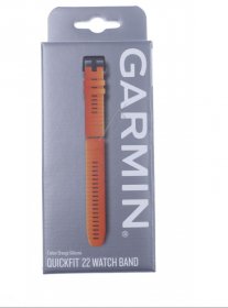 Garmin Wristbands For Smartwatch - 010-12863-01 Garmin Replacement Wristband Quickfit 22mm Silicone Orange-slate Gray