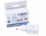 Ansmann Usb Power Supplies - Hc212 1001-0114 Double Usb Charger-power Adapter 2 4a