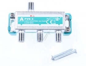 Polytron Sat-, Bk- And Terrestrial Div - Fvs 3 F-splitter Sat 5-2400 Mhz, 3-way, Dc Through Loss