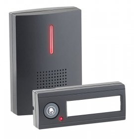Pearl Wireless Doorbell - Carillon Sans Fil A Piles Mobile ,À Signal Acoustique Et Visuel