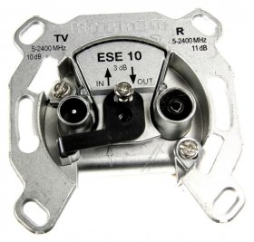 Kathrein Aerial Outlet Sockets - Ese 10 Durchschleifdose 2-loch 2 X 4-2400 Mhz
