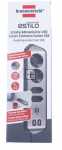 Brennenstuhl Four-way Trailing Socket - Estilo Four-way Trailing Socket+usb-charging Function 4-ways 2x Protective Contact And 2x Euro Silver-black, 2m, H05vv-f 3g1.5