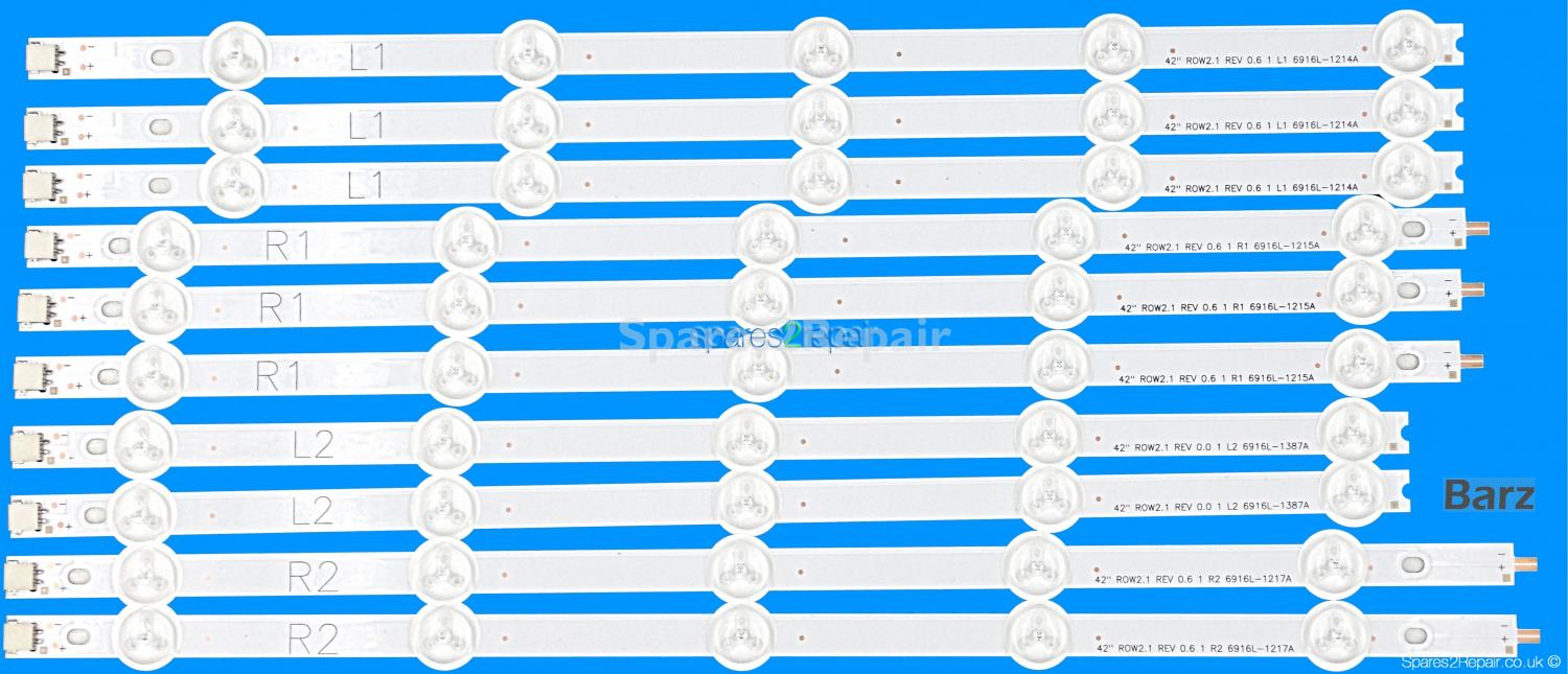 LG 42 inch Full LED Backlight Array - LC420DUE SF - 6916L-1318A - 6916L-1319A - 6916L-1320A - 6916L-1321A - AGF78326501