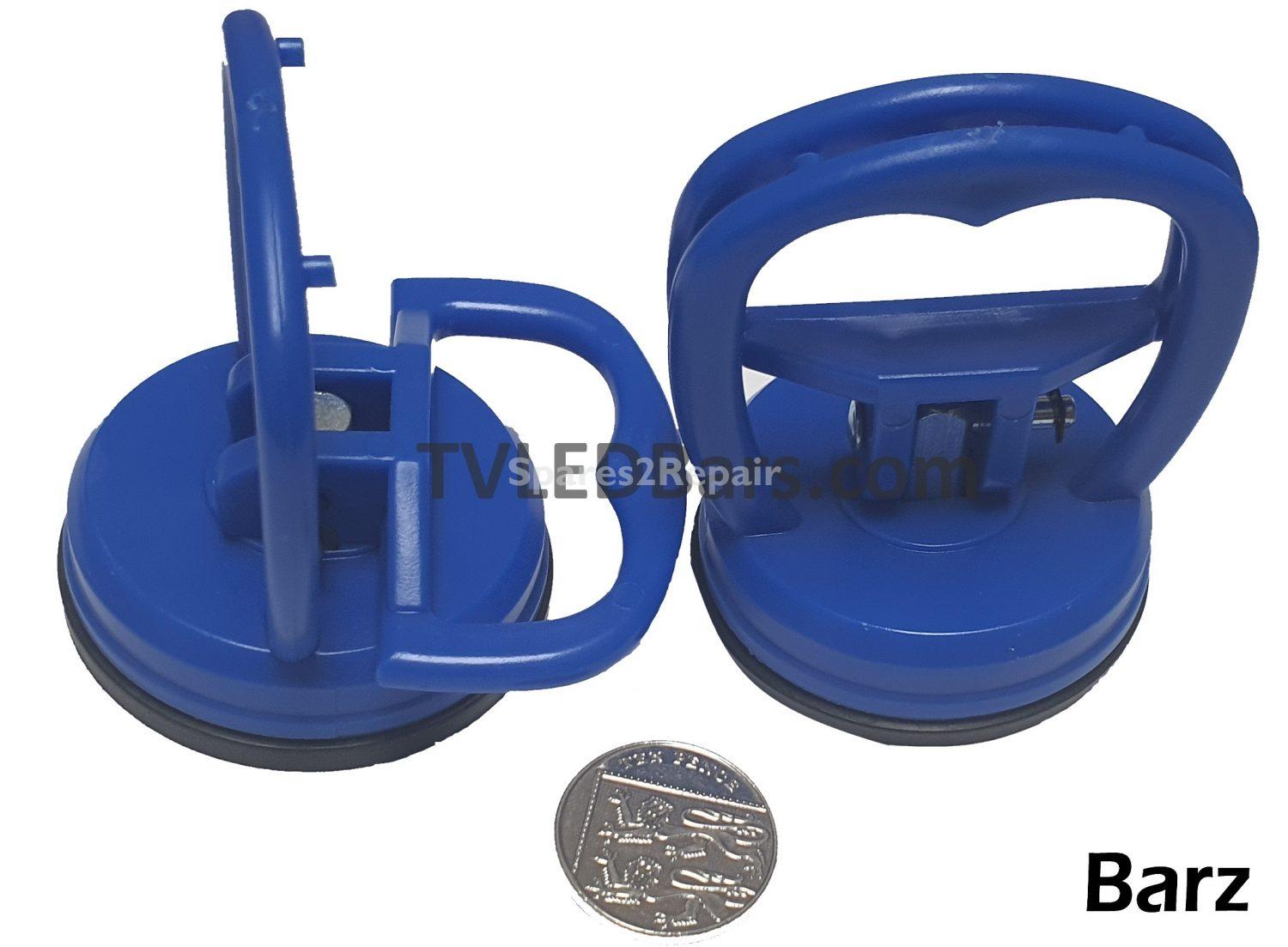 Barz Small Suction Cups for LCD Panel Removal Open Cell LED TV Screen upto 43" x2 (Pair)