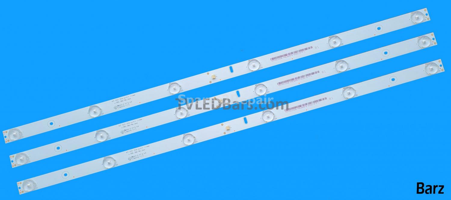 Hisense LED Backlight Array Hisense LHD32D33TUK LHD32E130TUK 32" JHD315GH-E52 KZ-320-306-pitch 3pcs