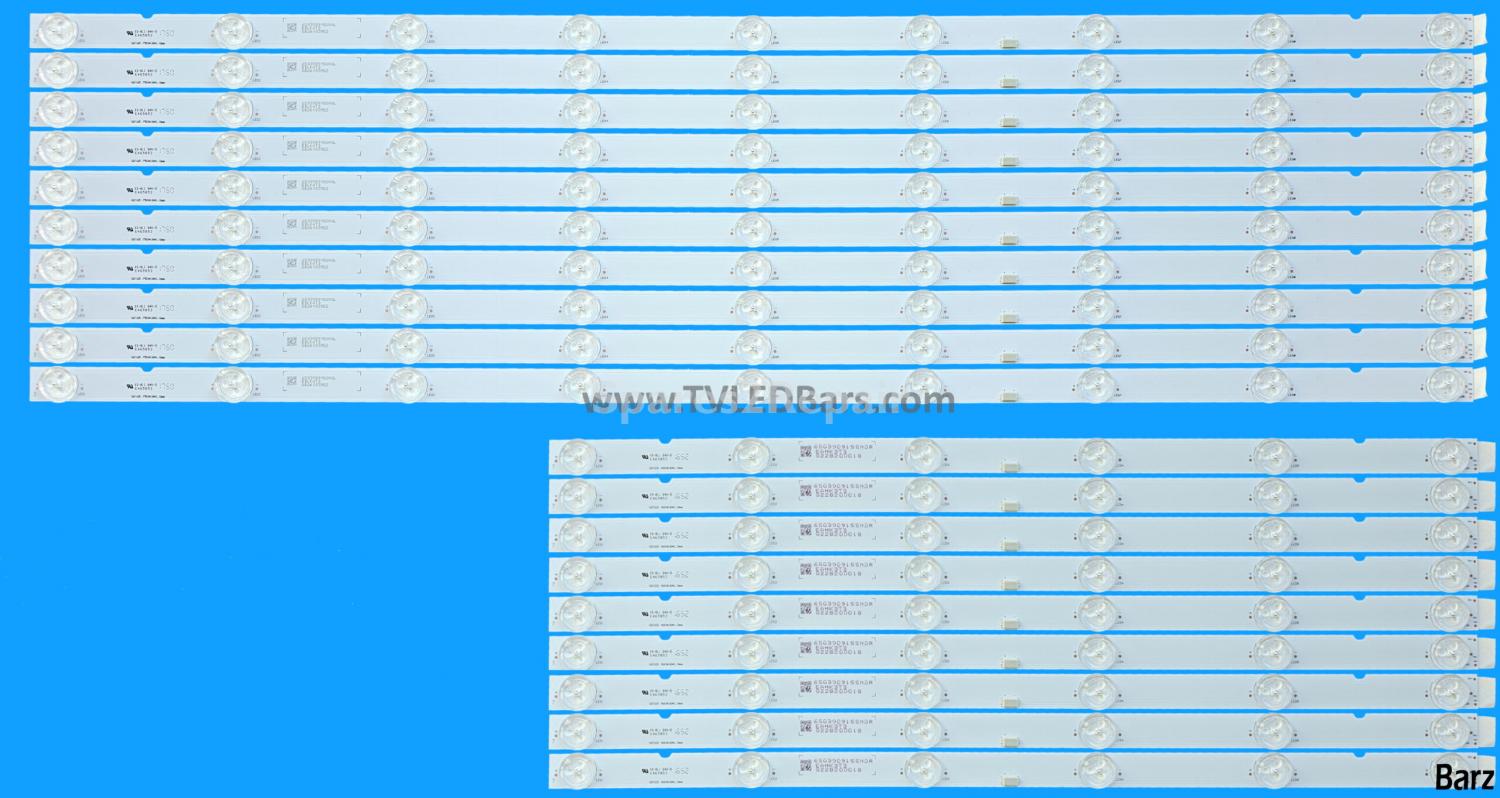 Barz LED Backlight Array Sony KD-65XE9005 YD7S650DND01B A2170005A 65" SBT65 65039D915SN0R + 65039D915SN0L 18pcs
