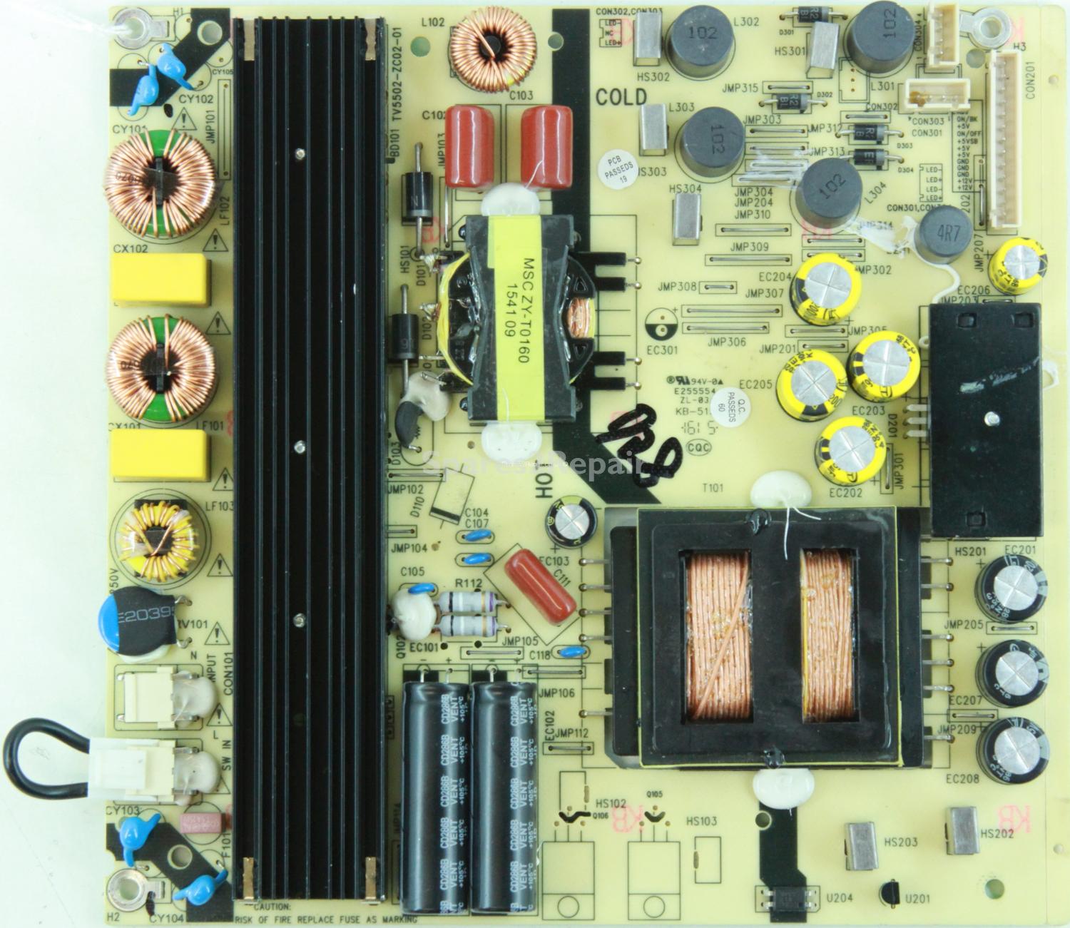 JVC LT-55C550 - Power Supply - TV5502-ZC02-01