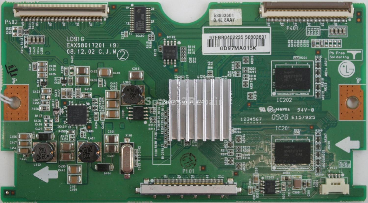 LG 42LH4010 - T-Con - EAX58017201 (9) - EBR04022355 - LD91G