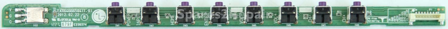 LG 50PM680T-ZF - Buttons - EAX64666504(1.0) - EBT61977820