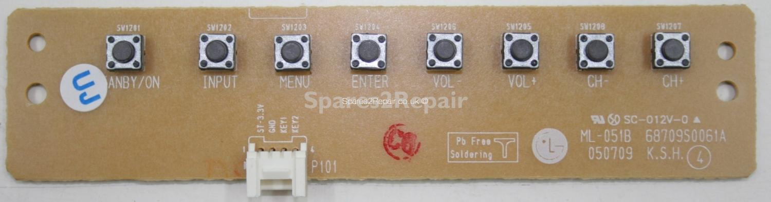 LG RZ-37LZ55 - Buttons - 68709S0061A - ML-051B - 050709