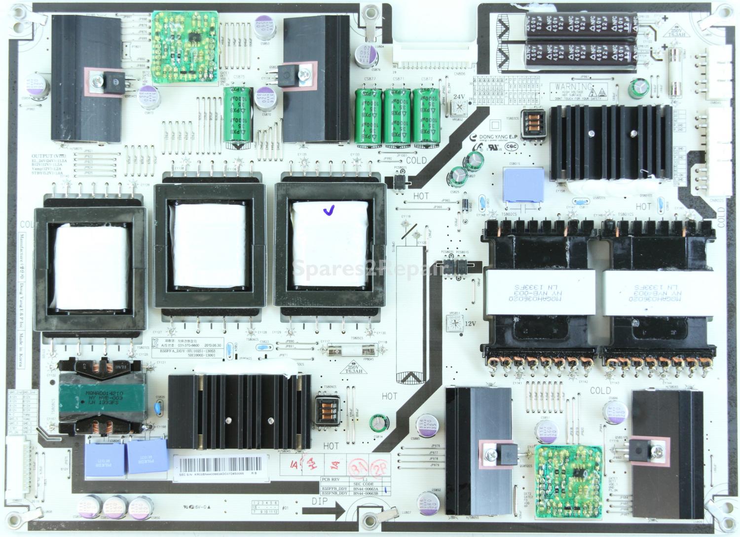 Samsung KE55S9CST - Sub Power LED Driver Board - BN44-00663A - REV:1.1 - HU10251-13053 - SH10005-13001