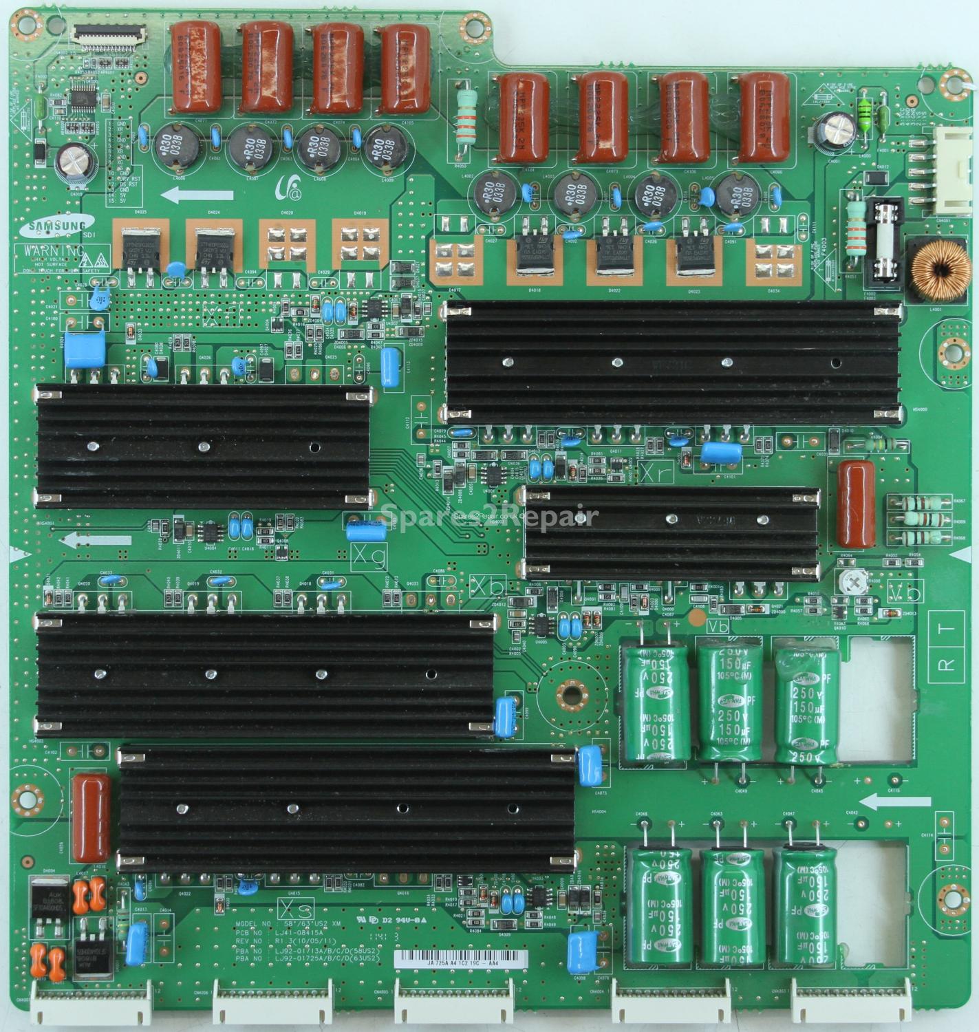 Samsung PS63C7000YK - XSUS - LJ92-01725A A4 - LJ41-08415A - R1.3 - 58/63 US2 XM