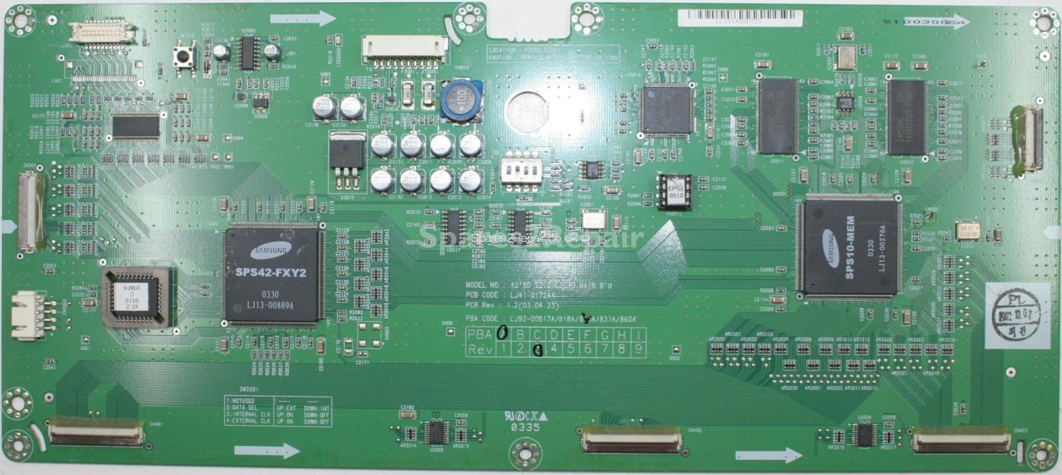 Techwood TWP4205 - Logic Ctrl - LJ92-00825A A3 - LJ41-01724A - Rev 1.2 - 42SD S2.0 LOGIC MAIN Bd