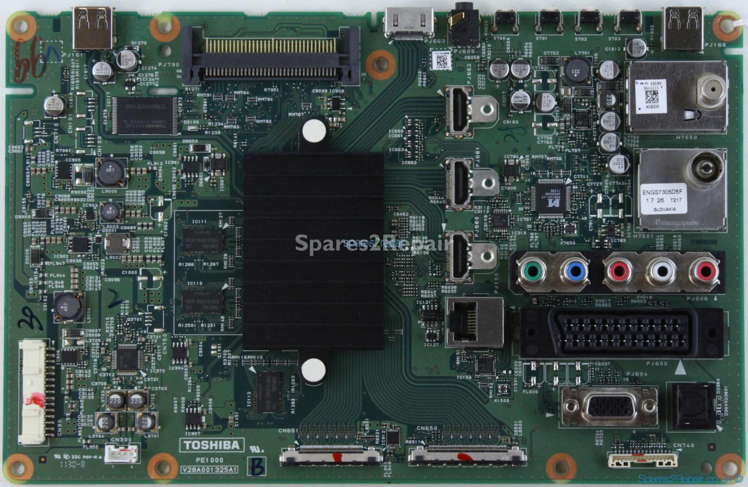 Toshiba 46TL868 - Main AV - PE1000 - V28A001325A1 B