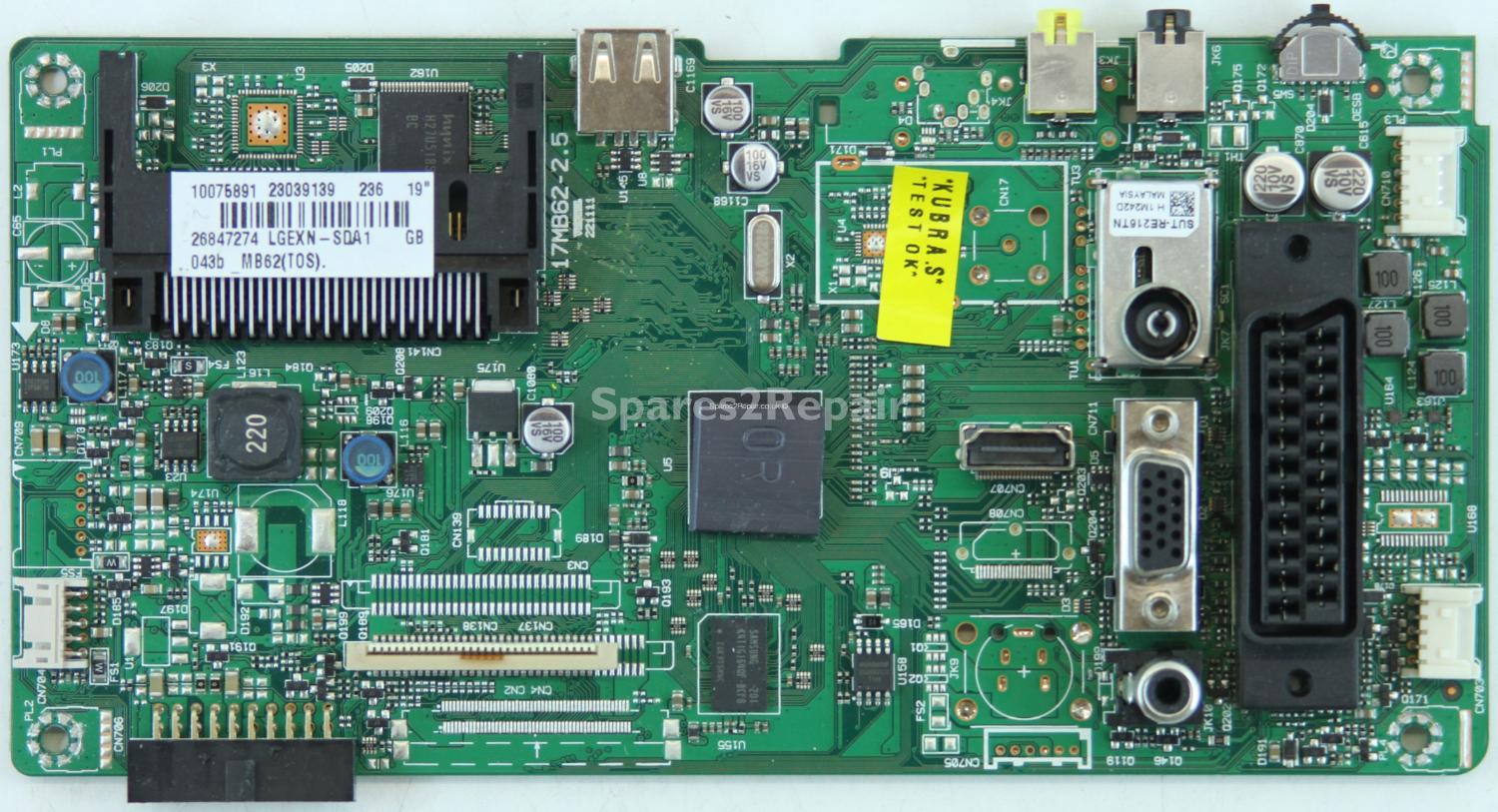 Toshiba 19DL502B - Main AV - 23039139 - 17MB62-2.5 - 221111