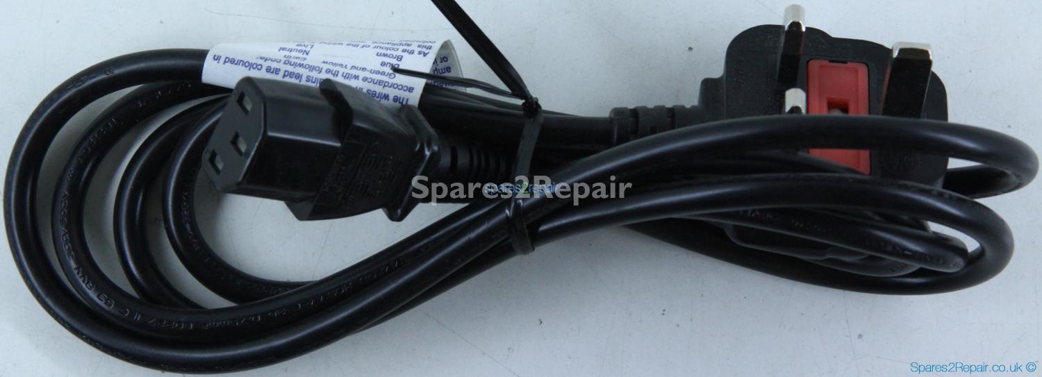 UK Mains Plug to Straight IEC C13 - 5A - 1.8M - Kettle Lead